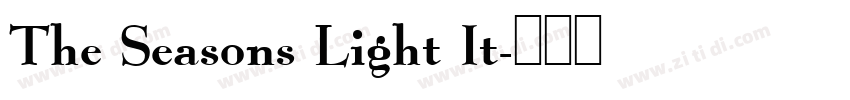 The Seasons Light It字体转换